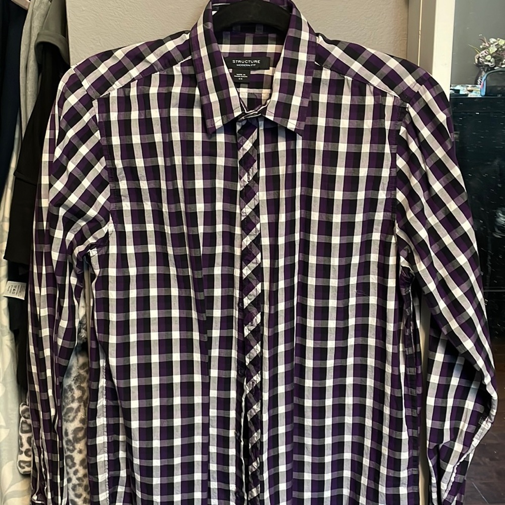 Mens Structure Modern Fit Button Down size small